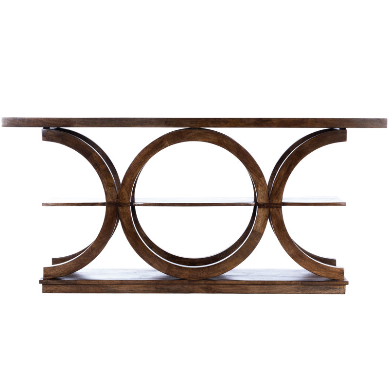 Stowe Rustic Console Table, Dark Brown