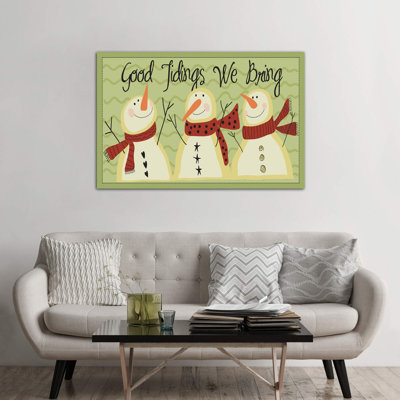 Snowmen 1 Piece Wrapped Canvas Wall Art