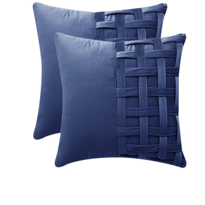 Housse de coussin en velours géométrique 18 po