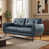 Corvo Blue Faux Leather