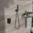Dual Shower Head Kit - Rainfall And Handheld Oil Rubbed Bronze Finish 10 Inch Ceiling Mount Rubber Max Flow 1.8 Gpm Balanced-118036846