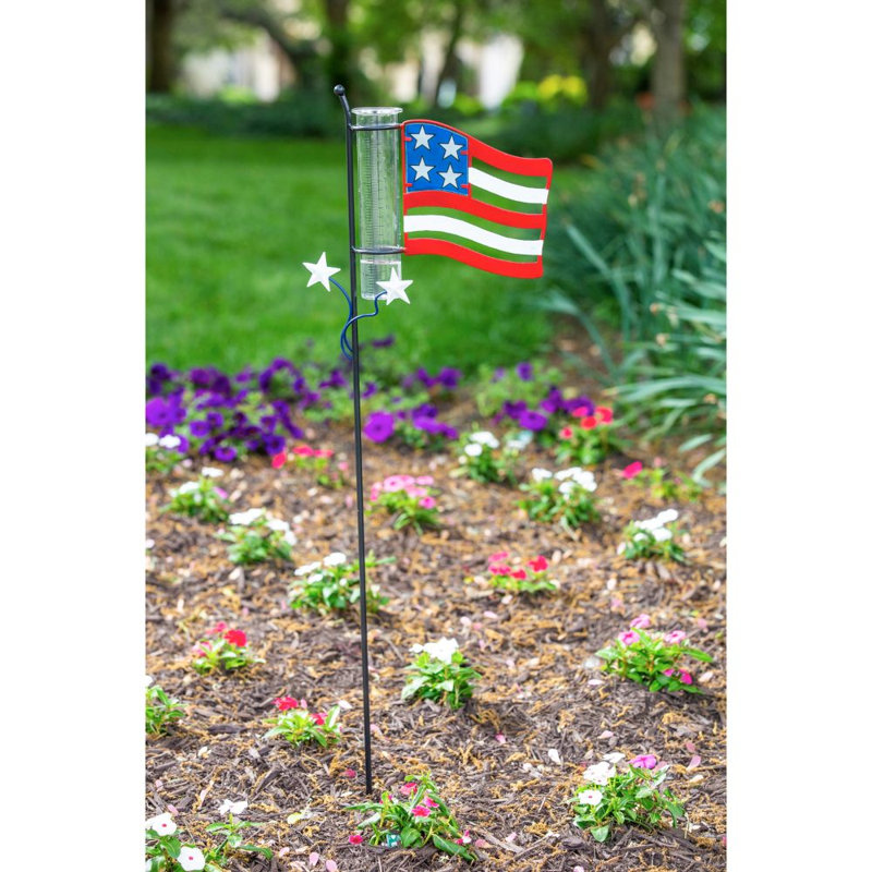 Jauge de pluie american flag