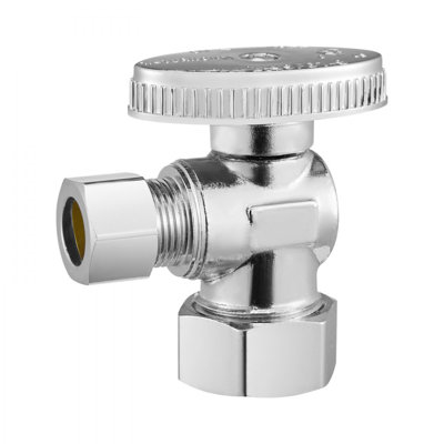 Robinet d'arrêt à angle 1/4 de tour 5/8 "DO (1/2" NOM) x 3/8 "DE compression