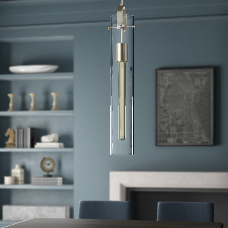 Fenecia 1 - Light Brushed Brass Single Pendant, Brushed Satin Nickel