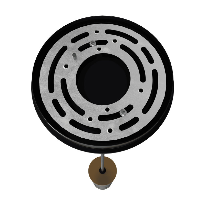1 - Light LED Pendant, 13" H x 3" W x 3" D, Black/Brass