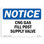 CNG Gas Fill Post Supply Valve Sign