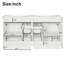 Meuble-lavabo double 60 po avec double lavabo Homy Casa, 4 portes, 4 tiroirs, 2 tablettes réglables, conception à fermeture en douceur