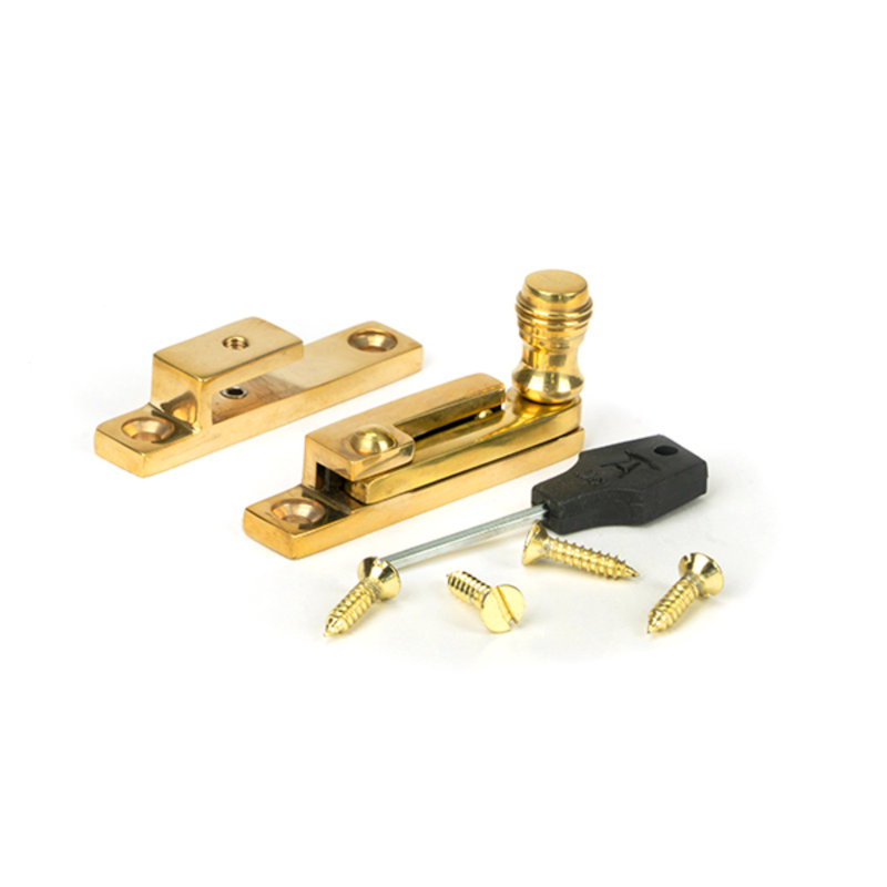 Quadrant Fastener, Polished Brass