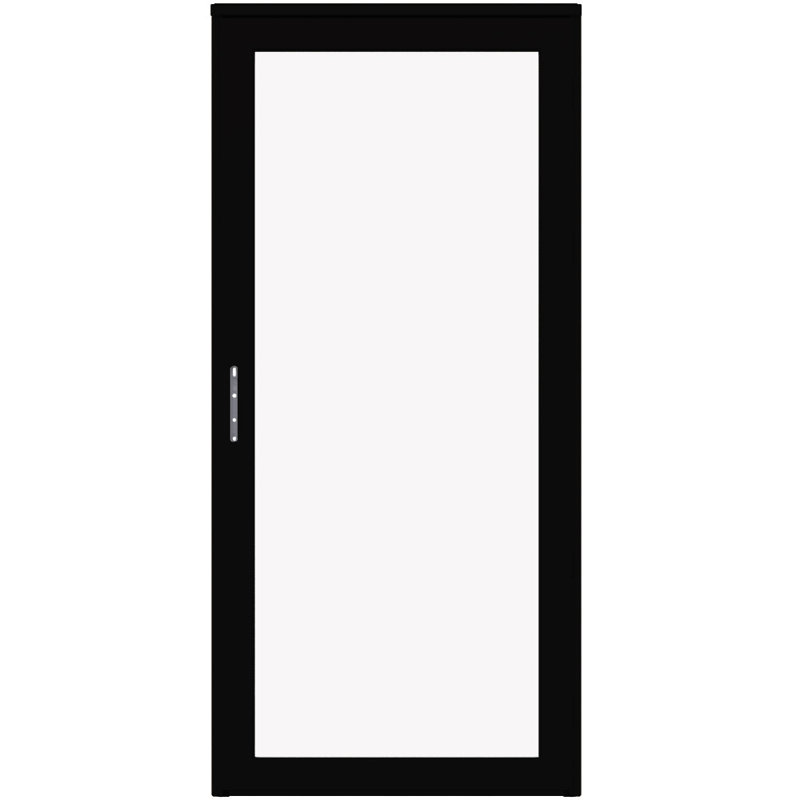 Porte de tempête pleine verre interchangeable Platinum (poignée vendue séparément), H 81 po x l 36 po, Noir, noir, noir, noir