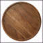 Table basse ronde Farmhouse avec bords en forme de plateau Pratique