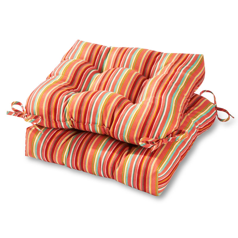 Shipton Outdoor 20'' Dining Chair Seat Cushion, Watermelon, 2