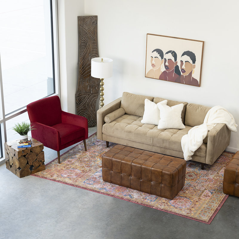 Banc en cuir véritable Pinder