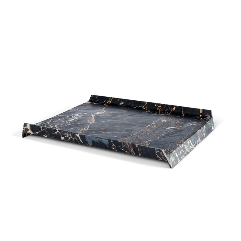 Marble Tray, Black, 30 cm W x 40 cm D x 4.5 cm H