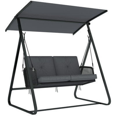 2 Person Porch Swing with Canopy