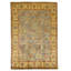 Hand Knotted Wool Oriental Area Rug in Blue And Gold