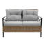 Ensemble de canapé modulaire de conversation pour patio 4 pièces - Ensemble de canapé de coin KD Rattan Wicker-476226022