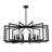 39" Modern Black Geometric Chandelier