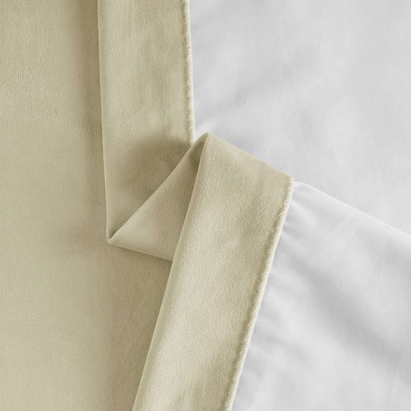 Rideaux en velours moelleux Matra pour chambre à coucher ‑ rideaux obscurcissants pour les fenêtres de salon, panneau simple