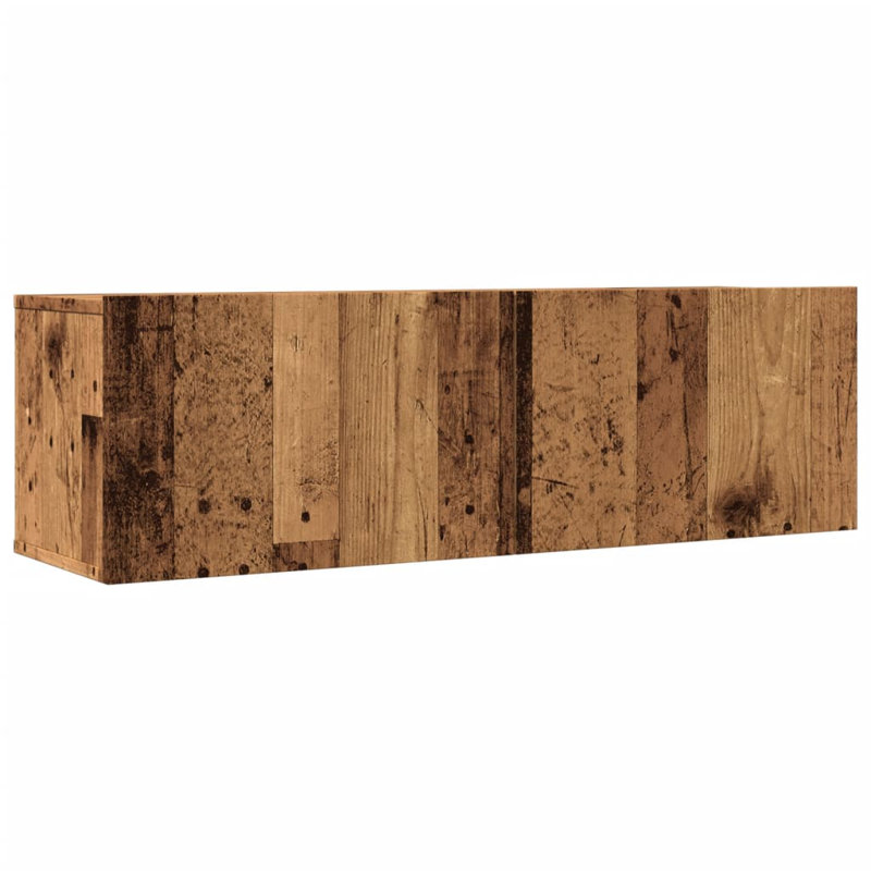 Rukshan Unfinished TV Stand for TVs up to 24", Old Wood