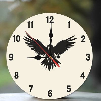 Black Bird Vintage Wall Clock Home Decor
