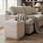 Daphne Outdoor Patio MGO Side Table, Beige Travertine Finish, Set Of 1