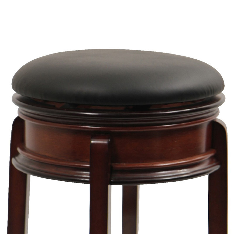Tabouret pivotant en bois massif, Tabouret de comptoir (siège d'une hauteur de 24 p