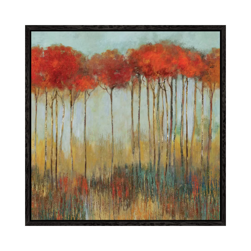 Amongst Friends I by Allison Pearce - Painting on Canvas, 93.98 cm H x 93.98 cm W, Black Framed Canvas