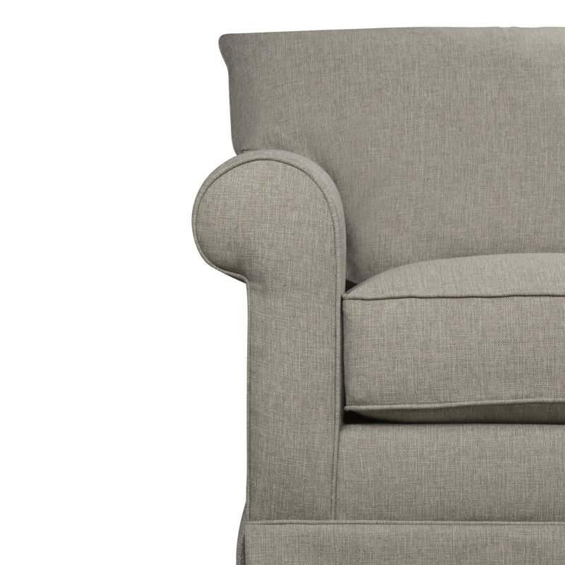 Canapé modulaire 2 pièces Friedman, Accoudoir à droite (vu de face), Tissage natté lin Drusky Sustain®