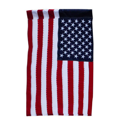 American Double Sided 18'' H x 12.5'' W Nylon Independence Day House Flag