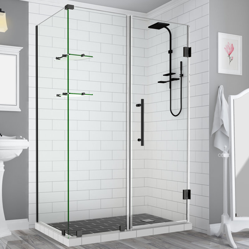Cabine de douche rectangulaire à charnière 34 po x 72 po Bromley GS