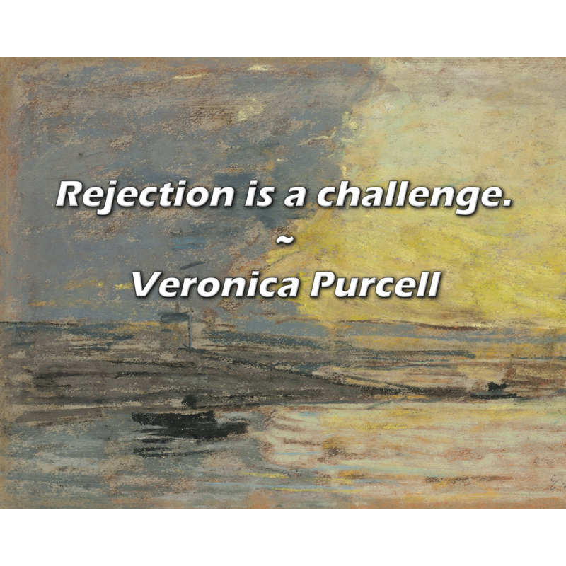Veronica Purcell Citation: Rejeter un défi., H 26 po x l 32 po