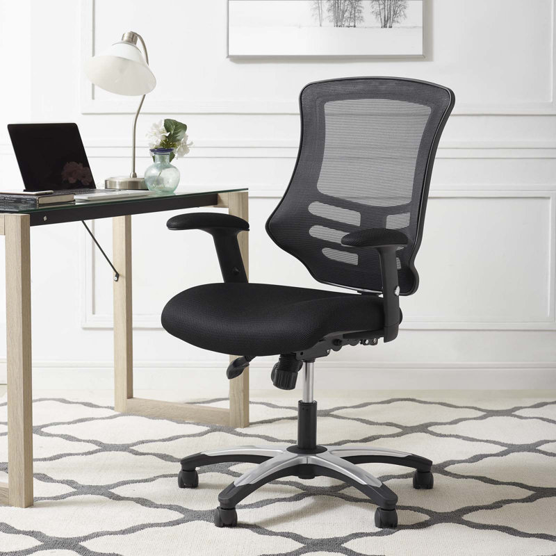 Chaise de bureau Calibrer Mesh par Modway, Noir
