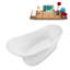 1399.5mm x 680.7mm Freestanding Soaking Acrylic Bathtub-305826986