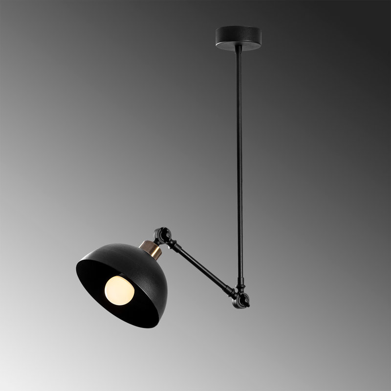 Lustre industriel moderne, structure en métal noir, 16,5 po x 16,5 po, hauteur: 38,6 po | Douille E27, 40 W maximum | Certifié IP20 | Conception scandinave, parfaite pour la salle à manger et l'espace de vie, solution d'éclairage élégante et élégante
