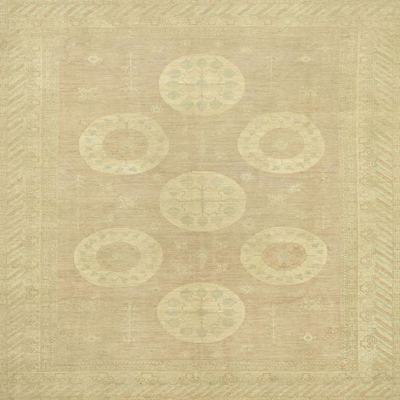 Abstract Indoor Rug, Square 5'