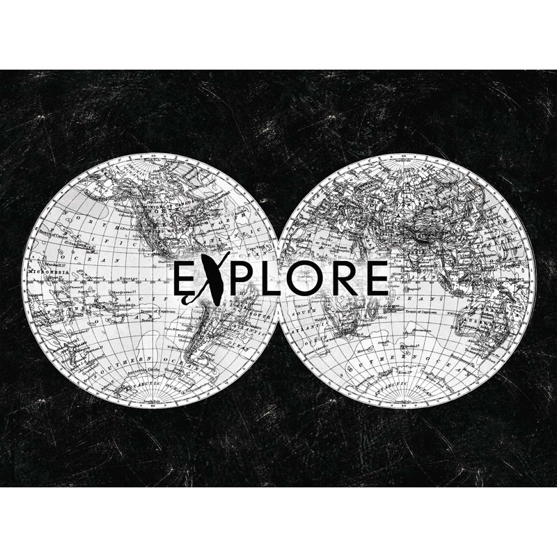 «Explore World», impression sur toile tendue, H 18 po x l 24 po