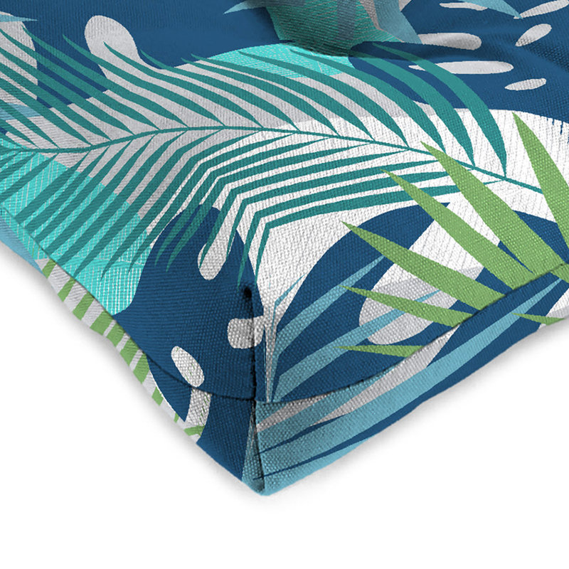 Contoured Outdoor Wicker Seat Cushion, Hixon Palm