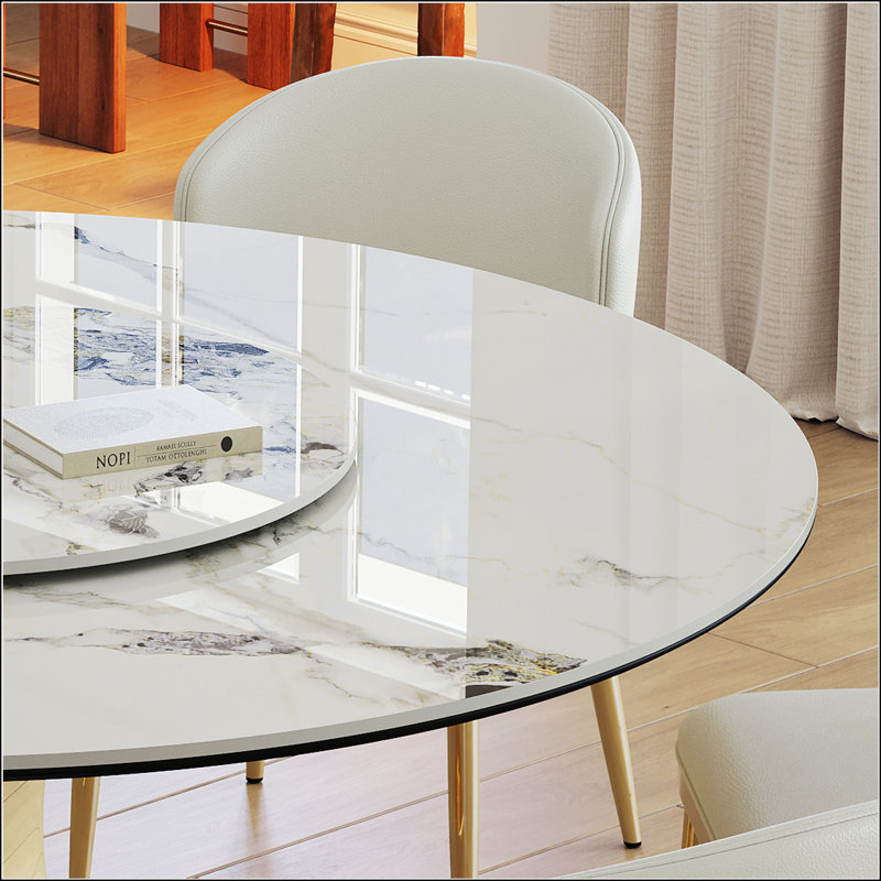 Hokku Designs 59" Round Sintered Stone Dining Table Set - Wayfair Canada