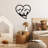 Elegant Black Decorative Metal Wall Accessory, 20.1 x 21.3 inches | 100% Metal with 0.06 inches Thickness | Lightweight at 1.2 lbs | Perfect for Home Decor, Modern Art Accent for Living Room & Office Spaces