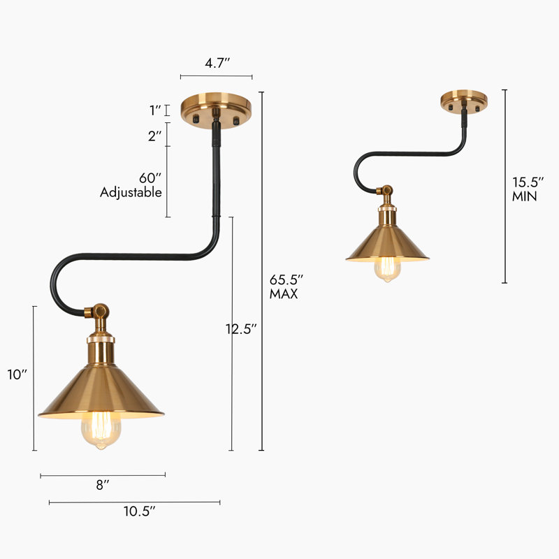 Luminaire suspendu conique moderne à 1 lumière à 1 lumière 