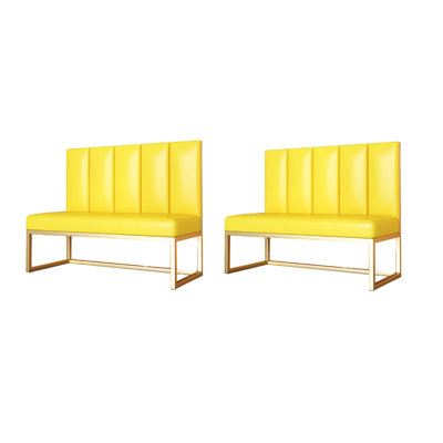 Banc rembourré en similicuir Simple Leisure Cafe