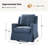 Lillie 30" W Farmhouse Slipcovered Down-blend Swivel Rocking Chair with Pillow Back-1146467701