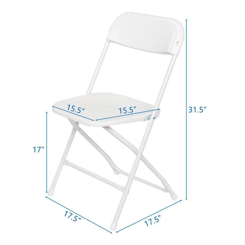 Plastic / Resin Folding Chair Set, White