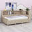 Daybed With Storage Shelves And 3 Drawers-1512725103