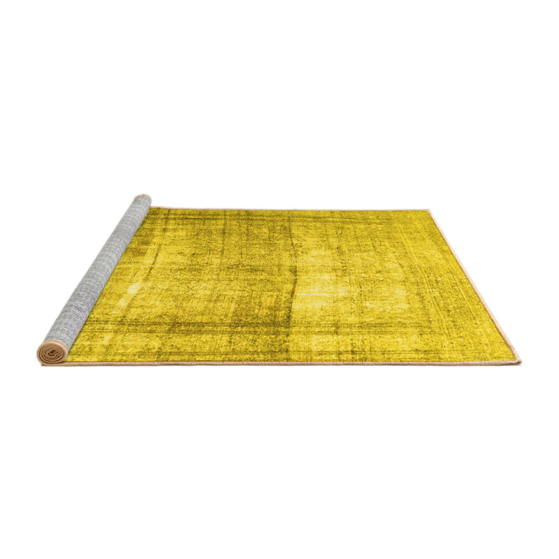 Eufimia Washable Abstract Indoor Rug, Round 6'