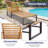 Adjustable Cushioned Patio Chaise Lounge Chair With 4-Level Backrest