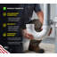 Coude de retour en PVC 3 po H x H 3 po, drain en PVC blanc, raccord d'évacuation et d'évacuation, (paquet de 10)