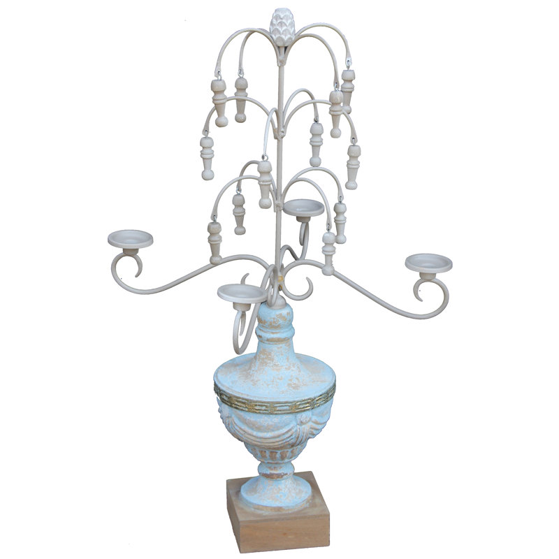 29.5'' H Concrete / Cement Tabletop Candelabra