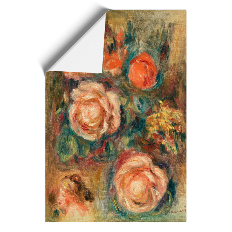 Bouquet Of Roses by Pierre-Auguste Renoir - No Frame Painting, 42cm H x 30cm W x 0.1cm D