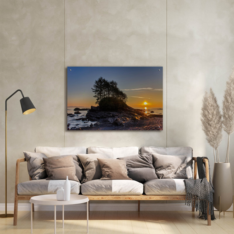 «Botany Bay Sunset» par Tim Oldford, art mural en verre acrylique, H 24 po x l 36 po x P 0,2 po